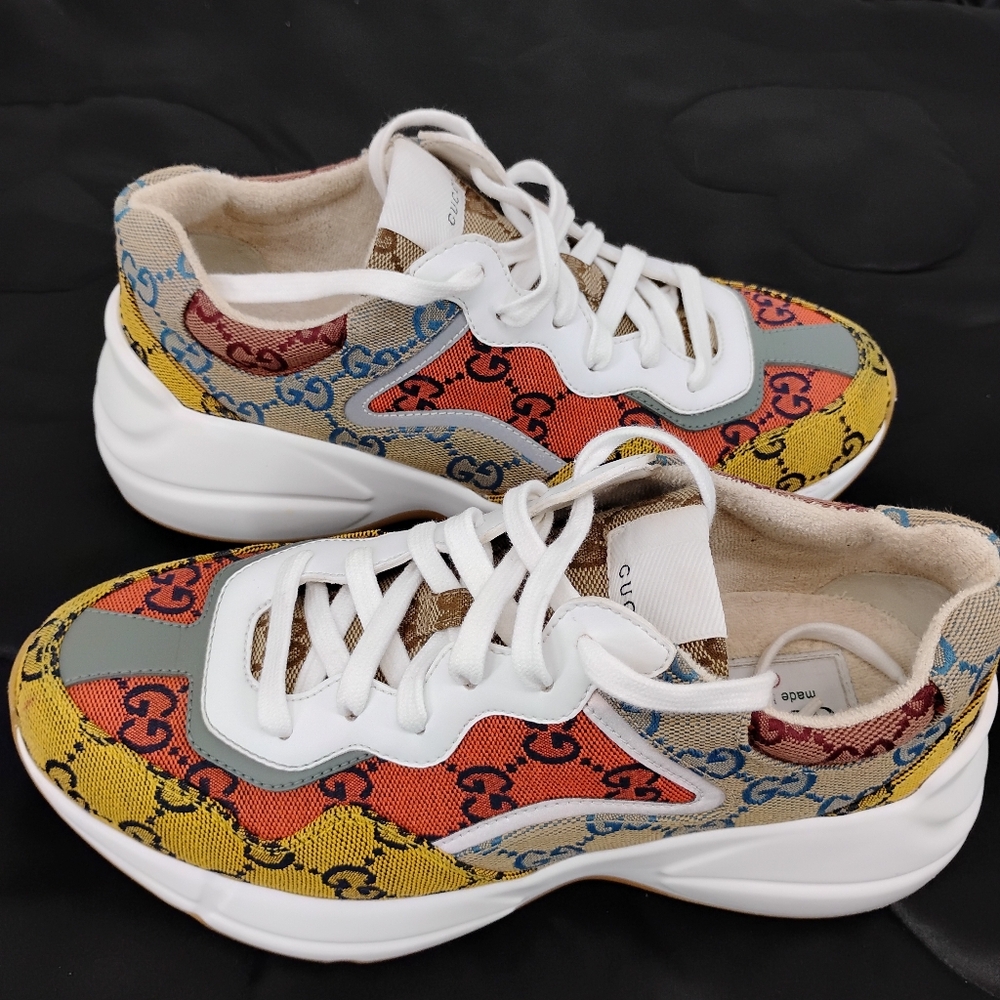 GUCCI SNEAKERS Multicolor Rython Women Sz 7